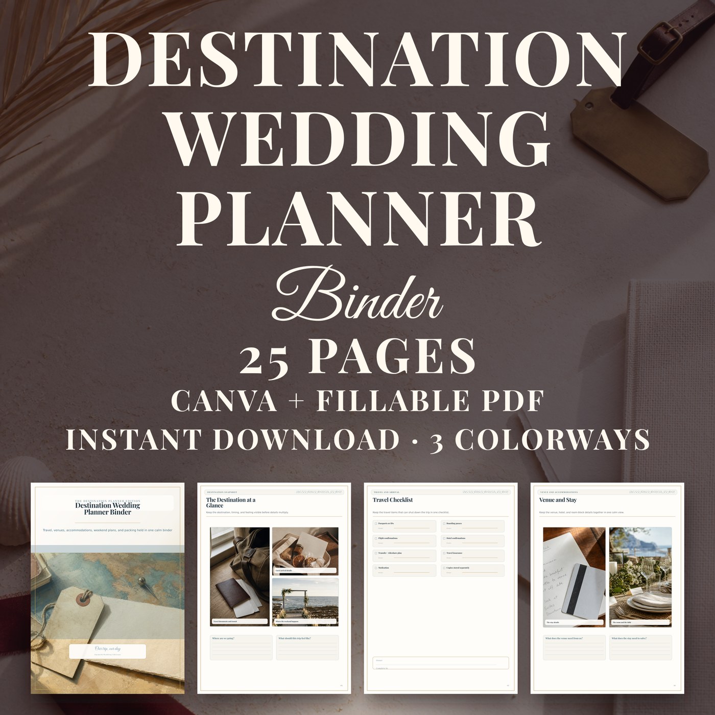 Destination Wedding Planner Binder — listing hero